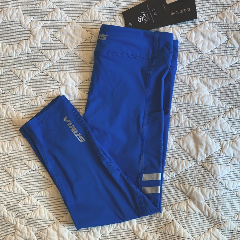 VIRUS Eco 34 Power Tech Crop Pant Blue XS NWT